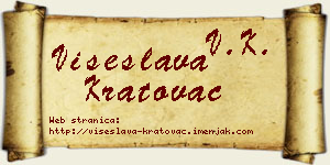 Višeslava Kratovac vizit kartica